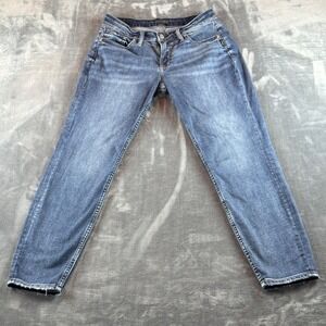 Silver Women's Jeans Suki Skinny Size 28X29 Mid Rise Medium Wash